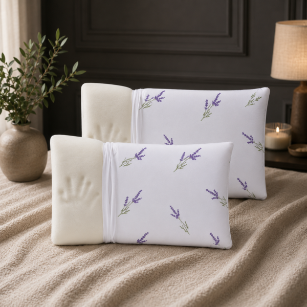 Set 2 Perne Memory Lavender Micro 40/70 cm