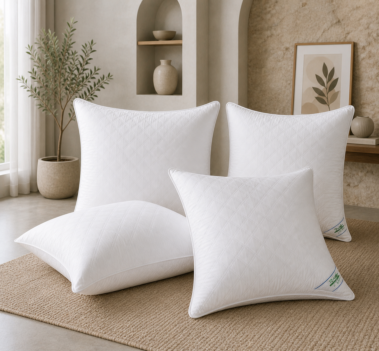 SET 4 PERNE MICRO 70 Set 4 Perne Matlasate 70/70 Antialergice - imagine 1