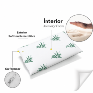Set 2 Perne Memory Aloe Vera Micro 40/70 cm - imagine 3