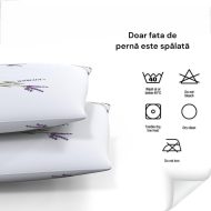 Set 2 Perne Memory Lavender Micro 40/70 cm - imagine 6