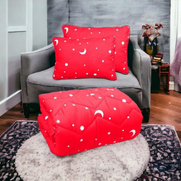 Set Pilota de Iarnă + 2 Perne Rosu