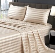 Lenjerie Damasc Polycotton 2 Persoane Crem - imagine 2