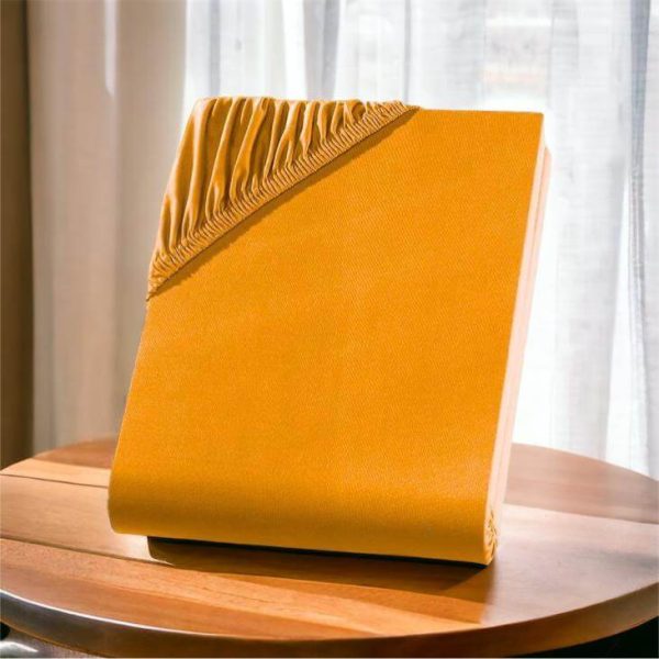 Cearceaf Bumbac cu Elastic Oranj