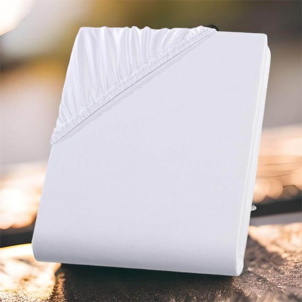 Cearceaf Bumbac cu Elastic Alb