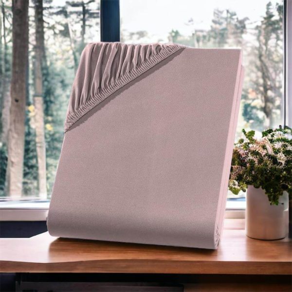 Cearceaf Bumbac cu Elastic Bej