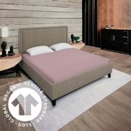 Cearceaf Bumbac cu Elastic Bej - imagine 3