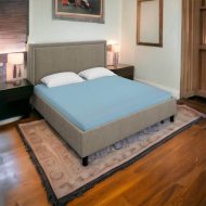 Cearceaf Bumbac cu Elastic Bleu - imagine 2