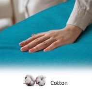 Cearceaf Bumbac cu Elastic Turcuaz - imagine 3