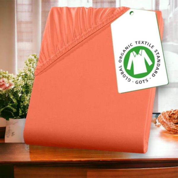 Cearceaf Bumbac Organic Coral