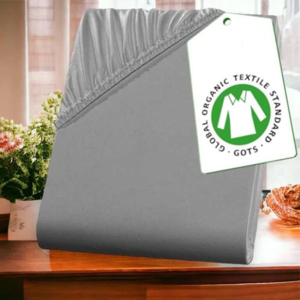 Cearceaf Bumbac Organic Gri