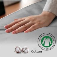 Cearceaf Bumbac Organic Gri - imagine 3