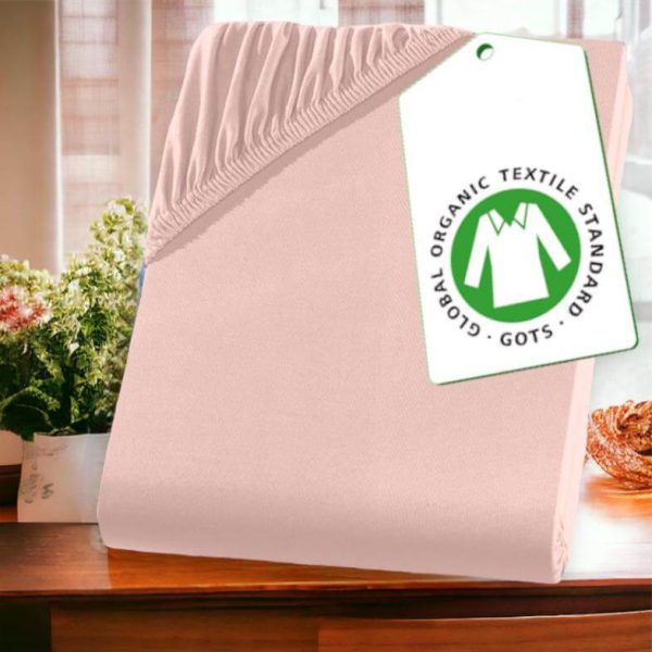 Cearceaf Bumbac Organic Roz