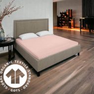 Cearceaf Bumbac Organic Roz - imagine 2