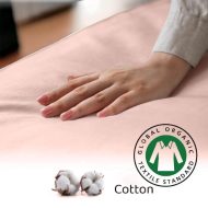 Cearceaf Bumbac Organic Roz - imagine 4