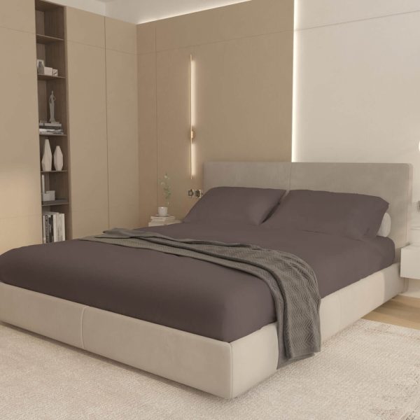 Cearceaf cu Elastic Bumbac Cottone Gri