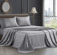 Lenjerie Damasc Polycotton 2 Persoane Gri
