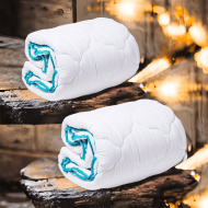 Set 2 Pilota Iarna Alb Chenar Turcuaz