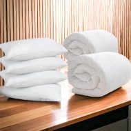 Set 2 Pilote Matlasate 180/210 cm + 4 Perne Albe 50/70 cm