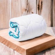 Set Pilota Matlasata Alba 140/200 cm + Perna Matlasata Alba Chenar Turcuaz 50/70 cm - imagine 7