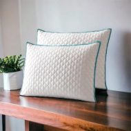 Set Cuvertura +2 Perne Matlasate Turcuaz - imagine 3