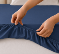 Cearceaf cu Elastic Bumbac Cottone Albastru - imagine 5