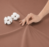 Cearceaf cu Elastic Bumbac Cottone Maro - imagine 4
