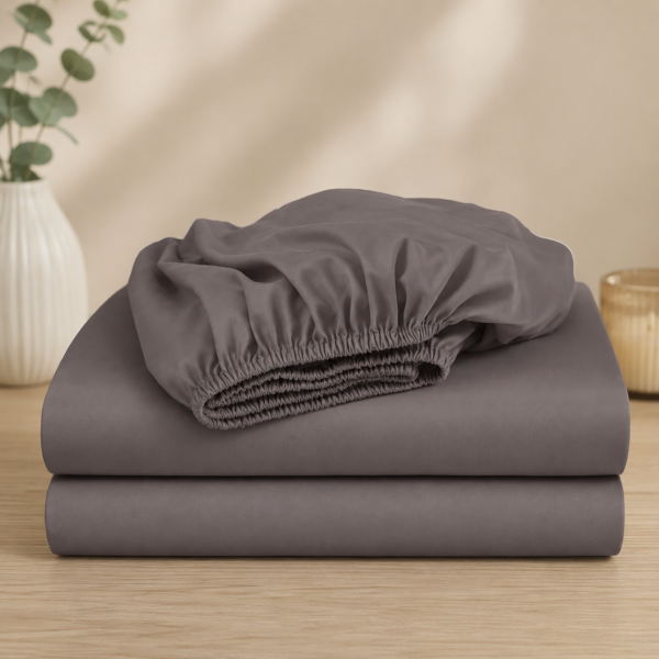 Cearceaf cu Elastic Bumbac Cottone Gri