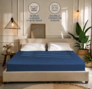 Cearceaf cu Elastic Bumbac Cottone Albastru - imagine 6