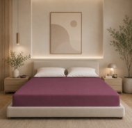 Cearceaf cu Elastic Bumbac Cottone Mov - imagine 2
