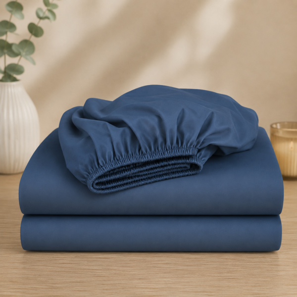 Cearceaf cu Elastic Bumbac Cottone Albastru