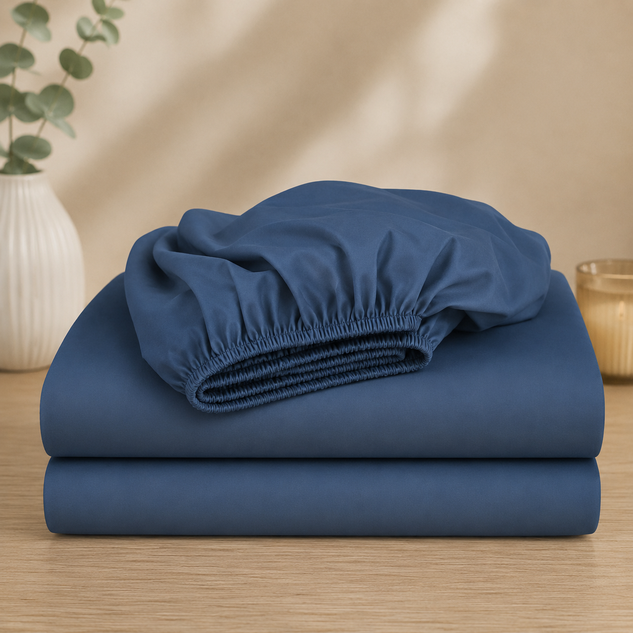 huse cottone4 Cearceaf cu Elastic Bumbac Cottone Albastru - imagine 1