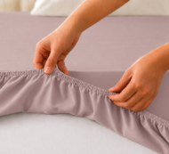 Cearceaf Bumbac cu Elastic Bej - imagine 4