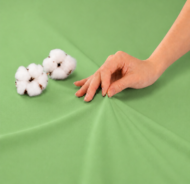 Cearceaf Bumbac cu Elastic Verde - imagine 4