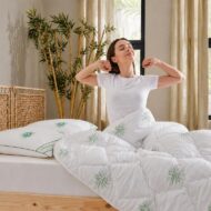 Set Pilota 200/220 cm + 2 Perne 50/70 cm - Aloe Vera - imagine 9