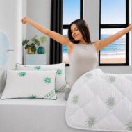 Set Pilota 200/220 cm + 2 Perne 50/70 cm - Aloe Vera - imagine 6
