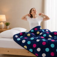 Pilota de Iarnă cocolino 180/210 cm Buline colorate - imagine 2