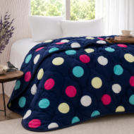 Pilota de Iarnă cocolino 180/210 cm Buline colorate - imagine 4