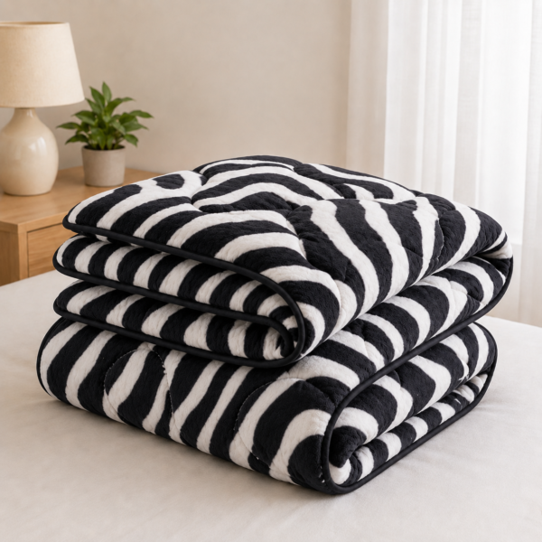 Pilota de Iarnă cocolino 200/210 cm Alb+Negru