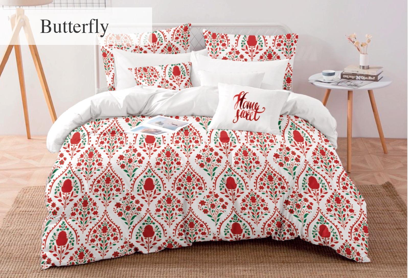 BUTERFY Lenjerie 2 Persoane Polycotton Butterfly - imagine 1