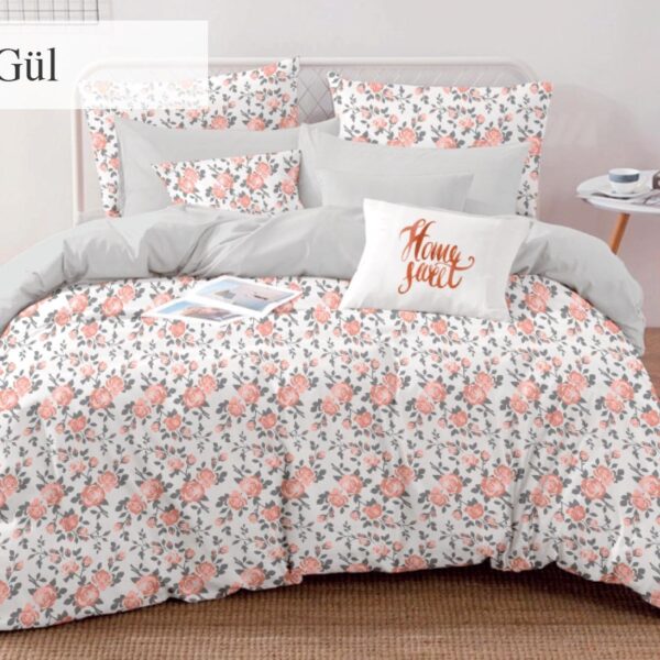 Lenjerie 2 Persoane Polycotton Gul